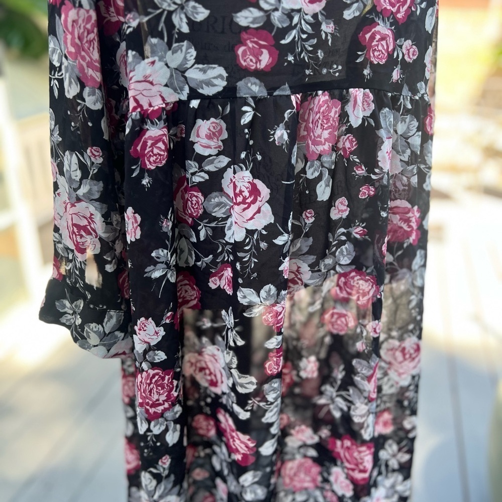 Torrid Pink and Black Dolman Sleeve V-Neck Sundress Size 4X NWOT Summer dress - Picture 7 of 8